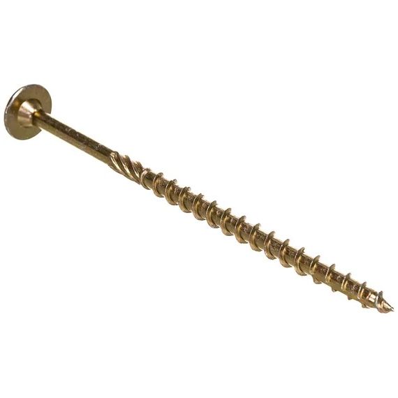 Шуруп с/нарез. д/дерева прессшайба 6*120 1шт. желтый цинк СТ06012/320612