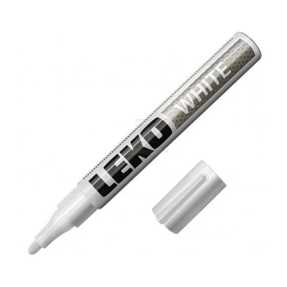 Маркер  белый, Lekon, с нитроэмалью 011902