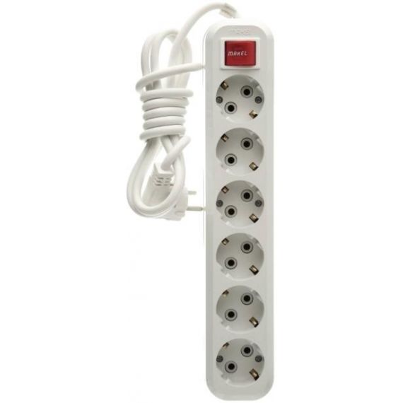 Удлинитель 6гн.*3м с/з MAKEL MGP233 с выкл.