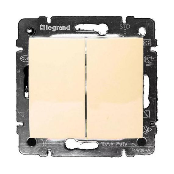 ЛЕГРАНД Выкл.2кл крем.