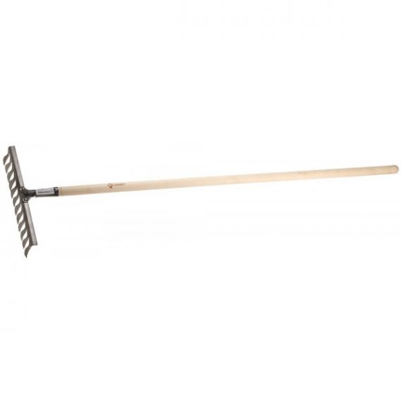 Грабли GRINDA 12 витых зубьев нерж. сталь с дер. черенком 39481-12#