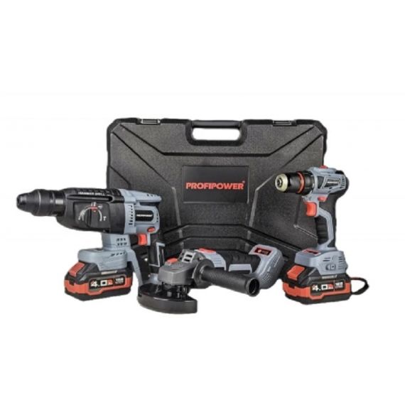 Набор PROFIPOWER PrrofiSetr-3E18 3в1 (Li-ion-2шт,набор головок ,4,0Ач,З/У, кейс) E0247