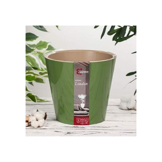 Горшок для цветов InGreen London D160 1,6л Оливковый  ING6204ОЛ/ М0114