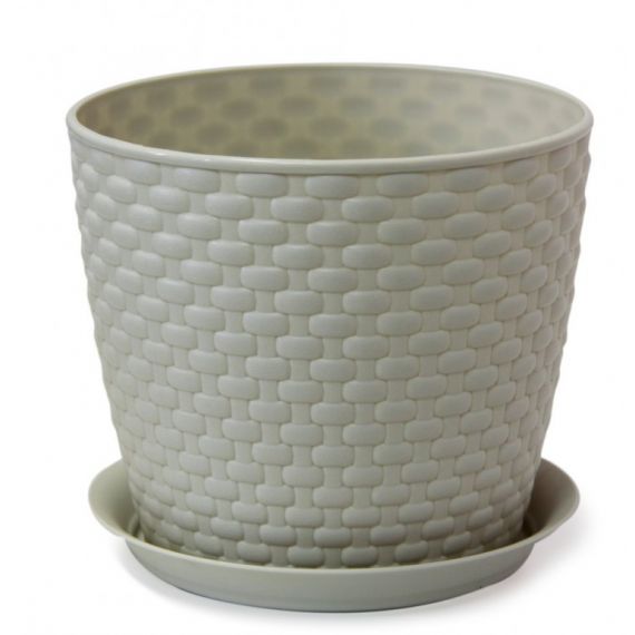 Кашпо РОТАНГ 3 л с поддоном М3082