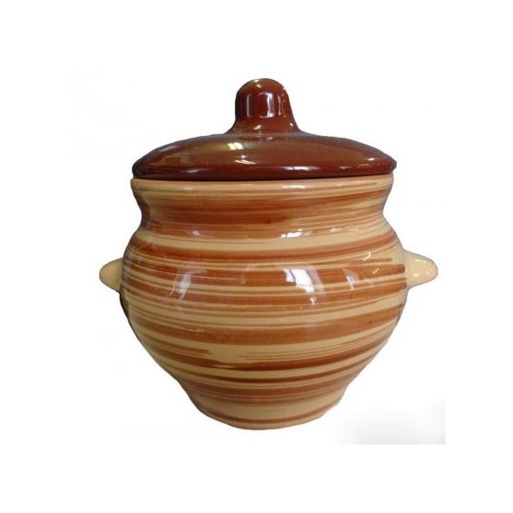 Горшок для запекания керамика, 0,5л, с ручками, Борисовская керамика, №5, обч00000338