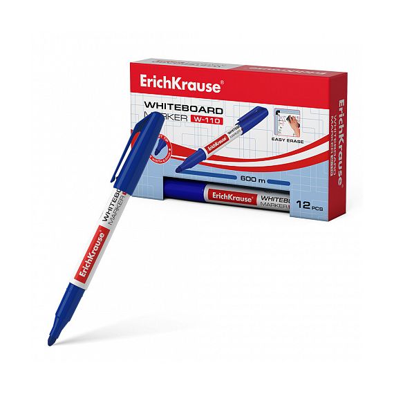Маркер для досок ErichKrause® W-110 синий 56916