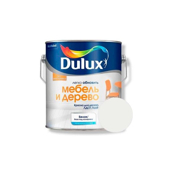 Краска Dulux водно-дисперсионная Мебель и дерево матовая 0,75л база BW 5327291