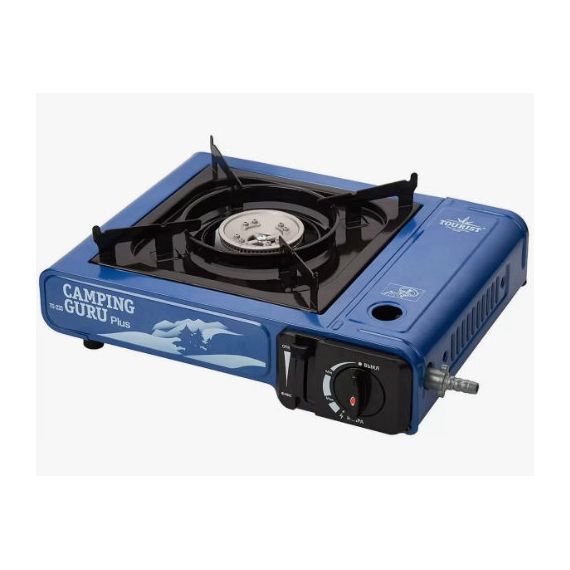 Плита газовая портативная Touris Camping Guru Plus TS-233 c переходником