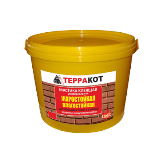 Мастика клеящая влагостойкая жаростойкая Терракот 1,5кг