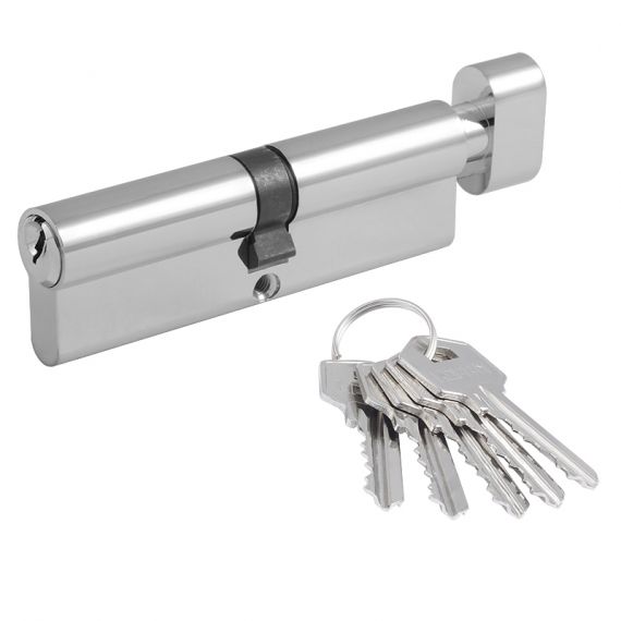 Механизм цилиндровый ЛУВ-90 (45-45) хром  6658