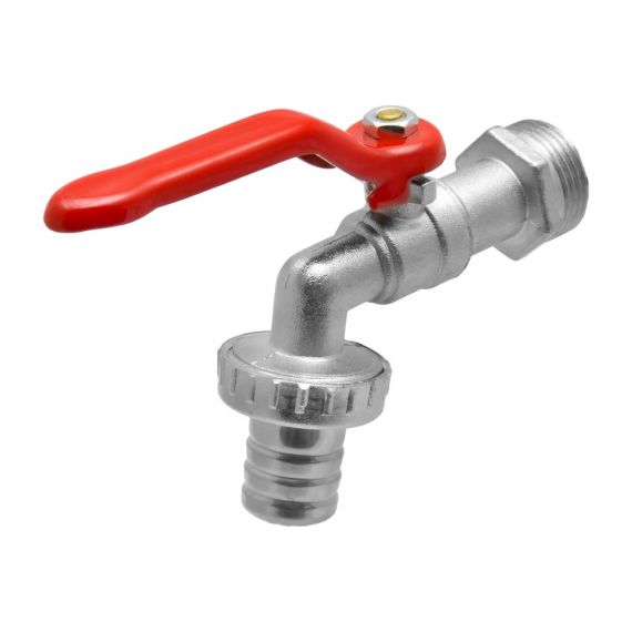 Кран шаровой водоразборный НР 3/4" ручка, со штуцером 276949