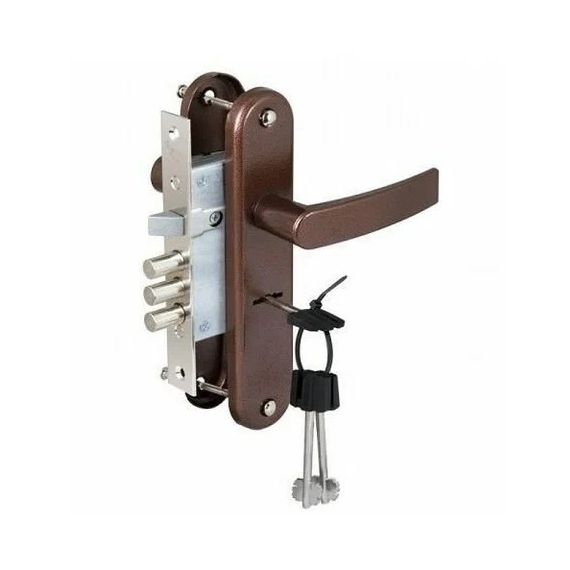 Замок врезной РЯЗАНЬ ЗВ 9-8/15 74009 медь антик 7576