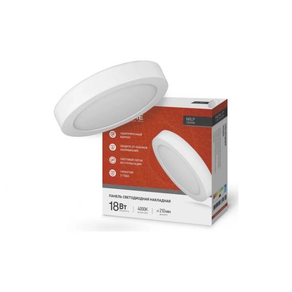 Панель светодиодная NRLP 18Вт 230В 4000К 1260Лм 210мм белая IP40  8513