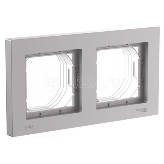 Рамка 2-пост. AtlasDesign Aqua IP44 алюм. SE ATN440302/ 462733