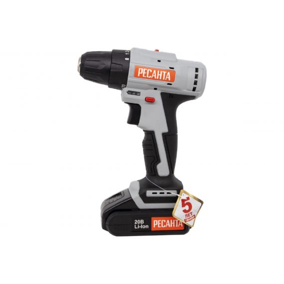 Дрель-шуруповерт Ресанта аккумуляторная ДА-20-2ЛК-Б  75/14/10