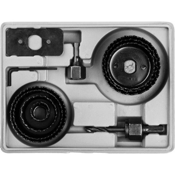 Набор кольцевых коронок по дереву 22-67мм 7шт 29600-Н7