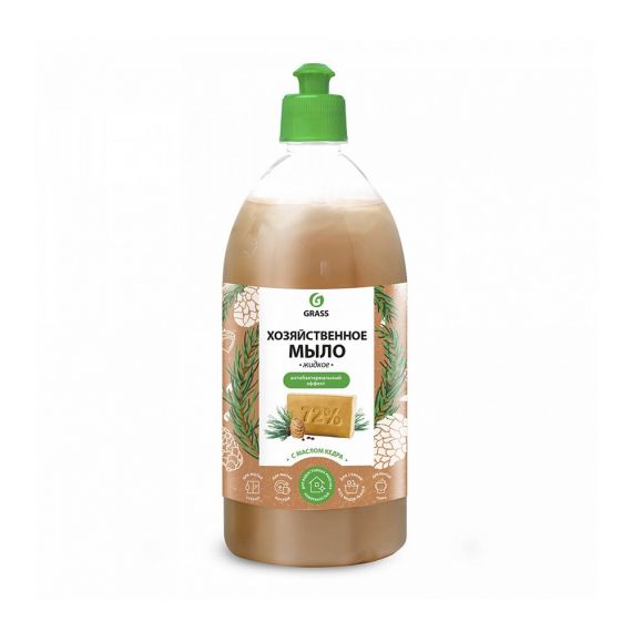 Мыло жидкое хозяйственное GRASS с маслом кедра 1л (6)  209902