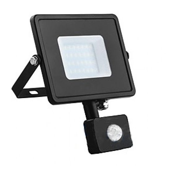 FERON Прожектор светодиодный c датчиком движения 20W IP44 6400K LL-906 29556