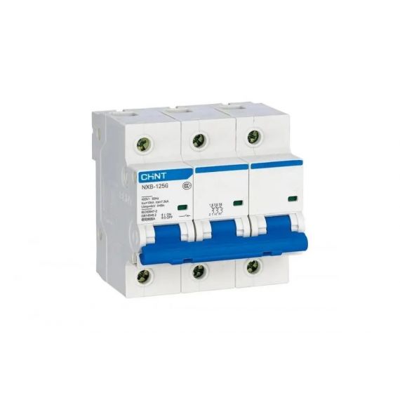 Выключатель автоматический модульный 3п С 100А 10кА NXB-125 (R) CHINT 816141 1608855