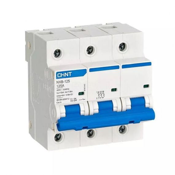 Выключатель автоматический модульный 3п D 125А 10кА NXB-125 (R) CHINT 816144 1608863