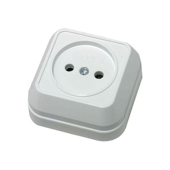 МАКЕЛ Розетка 1гн. б/з белая О/У 45102/07578