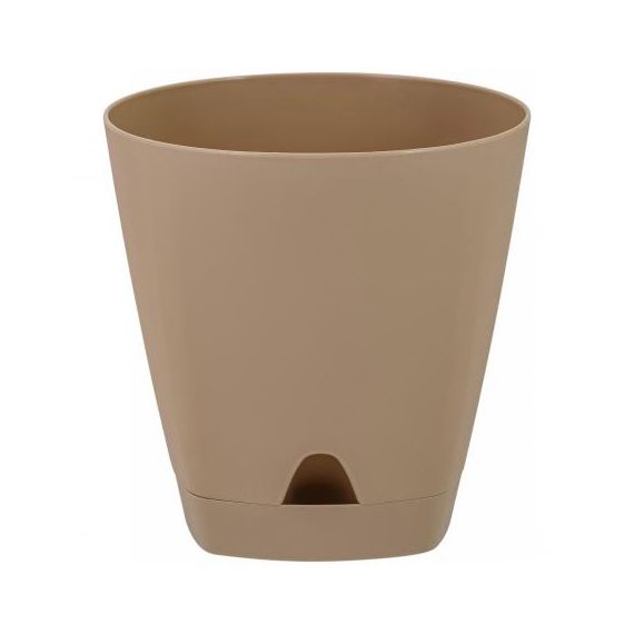 Горшок для цветов InGreen Amsterdam D140 1,35л с прикорневым поливом  Молочный шоколад ING6199ШО