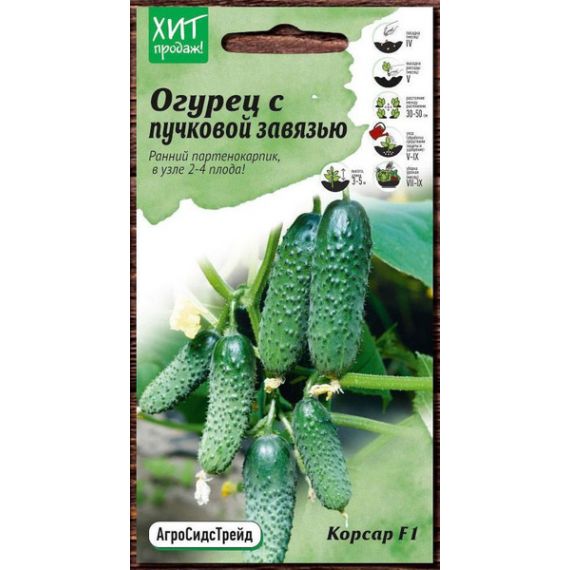 Семена АСТ Огурец Корсар F1 7шт