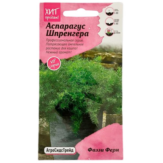 Семена АСТ Аспарагус Шпренгера Фаззи Ферн 5шт
