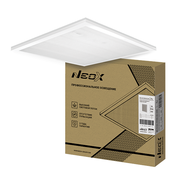 Панель светодиодная ДВО-02 3640-ПРИЗМА 36Вт 4000К NEOX  8162