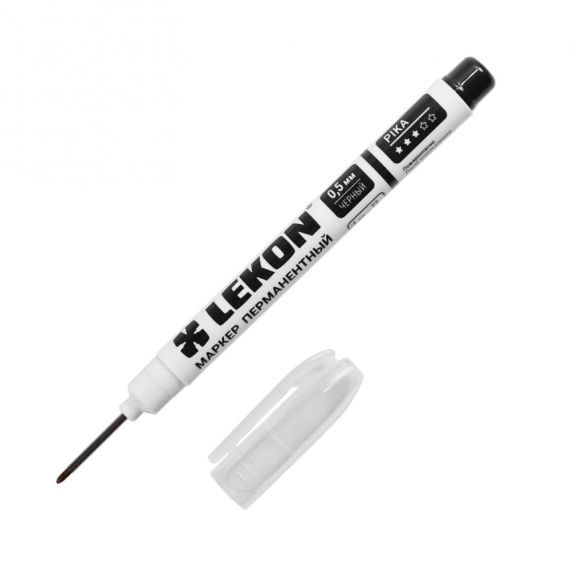 Маркер удлинненный черный, Lekon, Pika, 012581