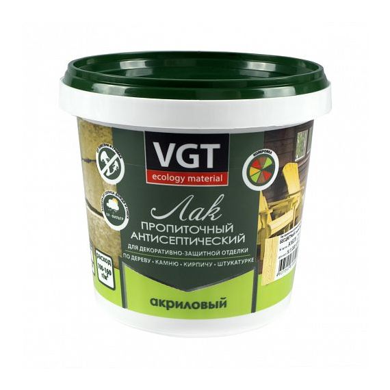 Лак 0,9 акриловый пропиточный с антисептиком бесцветны ВГТ 15064