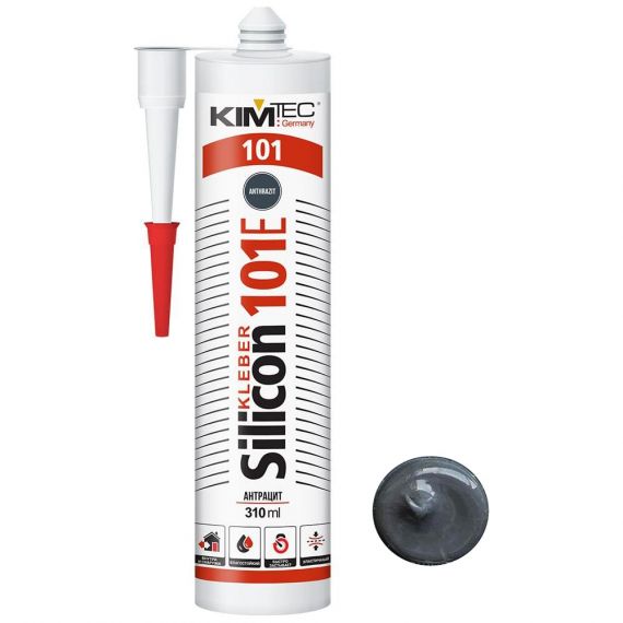 Герметик силиконовый KIM TEC 101E антрацит 280мл  02-01-49