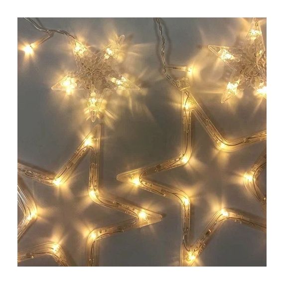 Гирлянда занавес звезды Uniel ULD-E3007-138/DTA IP20 теплый белый свет 9939