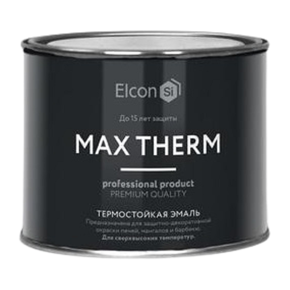 Эмаль Elcon термостойкая до 1200°С 0,4кг черная  11607328