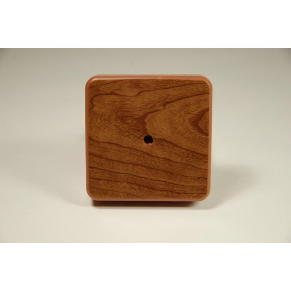 Коробка распаячная о/у 75*75*23 ОРЕХ с текст.дерева д/наружн.монтажа с контакт.группой 124050