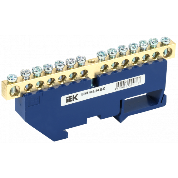 Шина нулевая на дин-изол. ШНИ-6*9-14-Д-С ИЭК YNN10-69-14D-K07