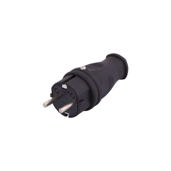 Вилка каучук с заземлением Lezard 106-0400-0105/105