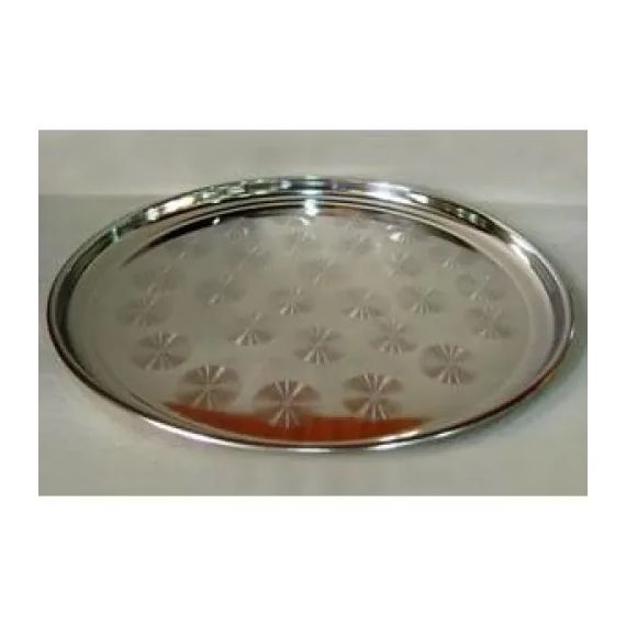 Поднос 35см нерж круглый 282-845  RG-5400-01