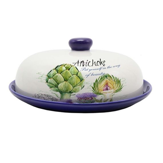 Блюдо для блинов Белла Анна 23см с крышкой Артишок НС604R-F01