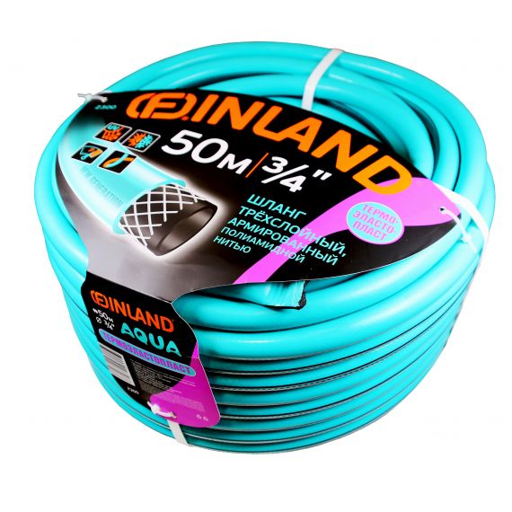 Шланг FINLAND поливочный 3-х слойный 3/4" 50м ТЭП 2300