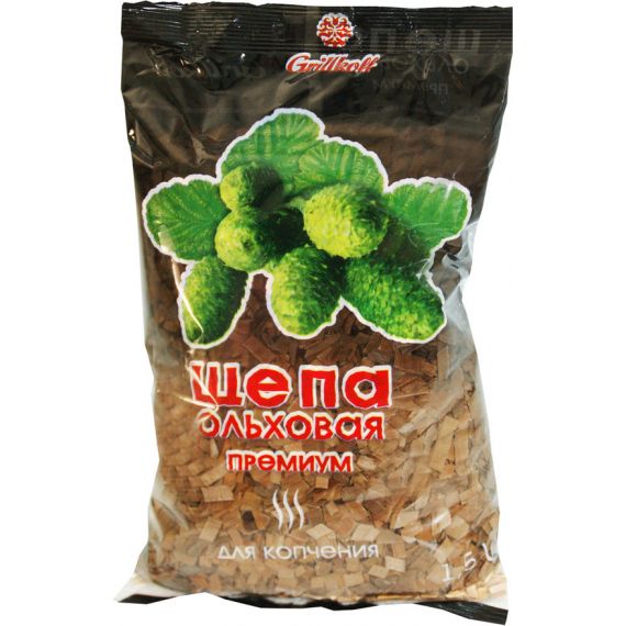 Щепа для копчения Ольха 1,5л Грилькофф