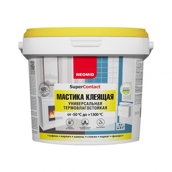 Мастика клеющая термостойкая унивесальная 4кг Neomid