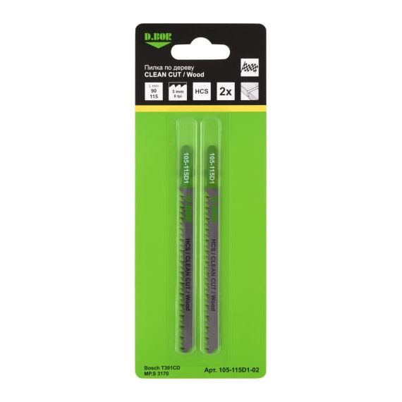 Пилки 90*115мм D.BOR 2шт (T301CD/3170) D-105-115D1-02