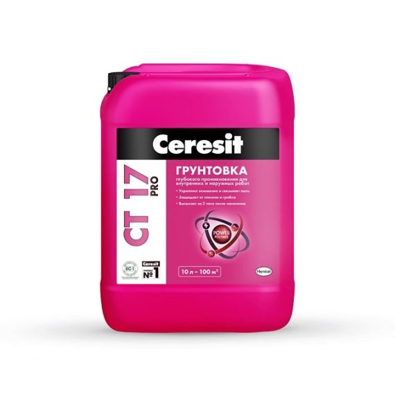 Грунтовка Укрепляющая CERESIT CT 17 PRO 10л ЗИМА  210488