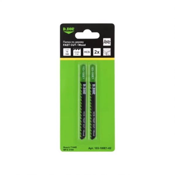 Пилки 75*100мм D.BOR 2шт (T144D/3104) D-103-100E1-02