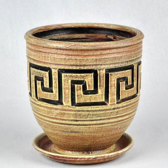 Горшок МЕАНДР коба беж. 26см  12-201