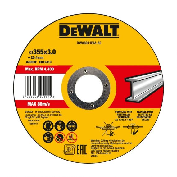 Круг отрезной DeWALT DWA8011RIA-AE 355*25*3мм 1шт 2258