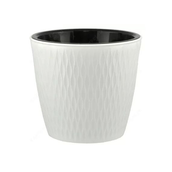 Кашпо со вставкой КЕРАМА 8,5л белый 659920