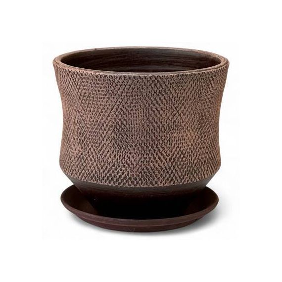 Горшок Лён венге цилиндр 19см  53-104   746897