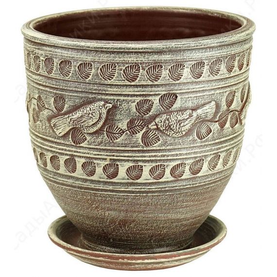 Горшок ПТИЦЫ бутон кор. 26см  75-225